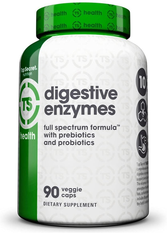 TOP SECRET NUTRITION DIGESTIVE ENZYMES 90CT