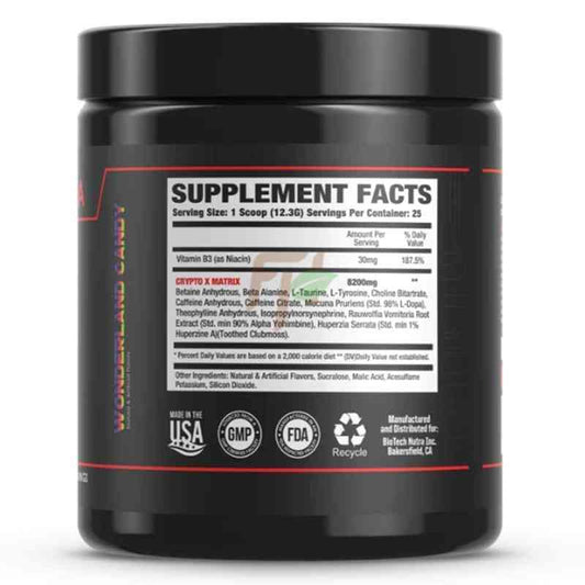 BIO TECH NUTRA CRYPTO NOOTROPIC PREWORKOUT